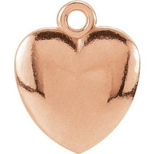 Load image into Gallery viewer, 15.15x8.9 mm Puffed Heart Charm with Jump Ring