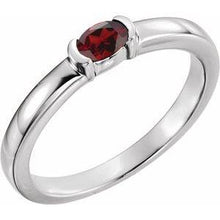 Load image into Gallery viewer, Mozambique Garnet Oval Stackable Family Ring