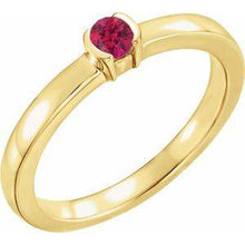 Load image into Gallery viewer, Mozambique Garnet Family Stackable Ring