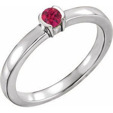 Load image into Gallery viewer, Mozambique Garnet Family Stackable Ring