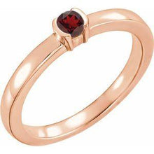 Load image into Gallery viewer, Mozambique Garnet Family Stackable Ring