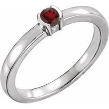 Load image into Gallery viewer, Mozambique Garnet Family Stackable Ring