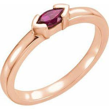 Load image into Gallery viewer, Mozambique Garnet Marquise Stackable Family Ring