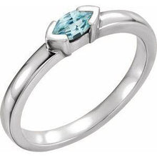 Load image into Gallery viewer, Mozambique Garnet Marquise Stackable Family Ring