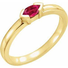 Load image into Gallery viewer, Mozambique Garnet Marquise Stackable Family Ring