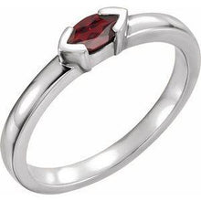 Load image into Gallery viewer, Mozambique Garnet Marquise Stackable Family Ring
