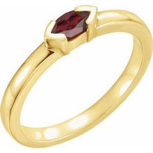 Load image into Gallery viewer, Mozambique Garnet Marquise Stackable Family Ring