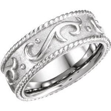 Load image into Gallery viewer, 7.25 mm Scroll Design Band