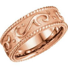Load image into Gallery viewer, 7.25 mm Scroll Design Band