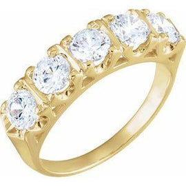 4.5 mm Round Forever One™ Moissanite
Anniversary Band