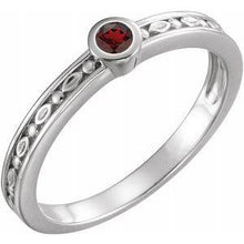 Load image into Gallery viewer, Mozambique Garnet Family Stackable Ring