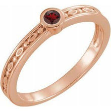 Load image into Gallery viewer, Mozambique Garnet Family Stackable Ring