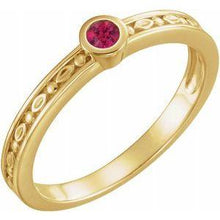 Load image into Gallery viewer, Mozambique Garnet Family Stackable Ring