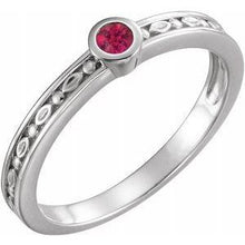 Load image into Gallery viewer, Mozambique Garnet Family Stackable Ring