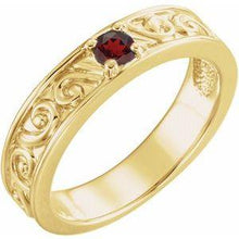 Load image into Gallery viewer, Mozambique Garnet Stackable Family Ring
