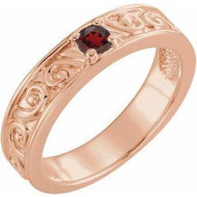 Load image into Gallery viewer, Mozambique Garnet Stackable Family Ring