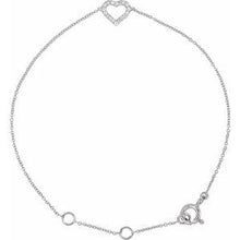 Load image into Gallery viewer, .06 CTW Diamond Heart 7" Bracelet