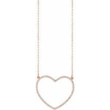 Load image into Gallery viewer, 1/10 CTW Diamond Petite Heart 16" Necklace