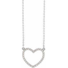 Load image into Gallery viewer, 1/10 CTW Diamond Petite Heart 16" Necklace
