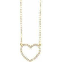 Load image into Gallery viewer, 1/10 CTW Diamond Petite Heart 16" Necklace
