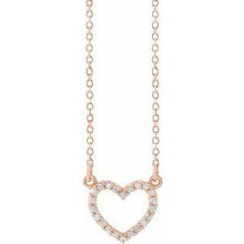 Load image into Gallery viewer, 1/10 CTW Diamond Petite Heart 16" Necklace