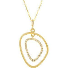 Load image into Gallery viewer, 1/6 CTW Diamond Open Silhouette 18" Necklace