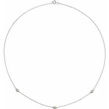Load image into Gallery viewer, 14K Yellow 1/5 CTW Lab-Grown Diamond 3-Station 18" Necklace