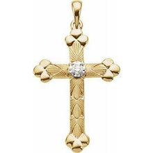 Load image into Gallery viewer, 1/10 CTW Diamond Cross Pendant