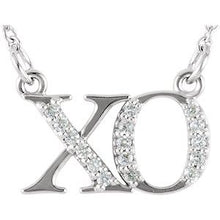 Load image into Gallery viewer, .07 CTW Diamond "XO" 16 1/2" Necklace