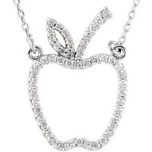 Load image into Gallery viewer, 1/5 CTW Diamond Apple 16" Necklace