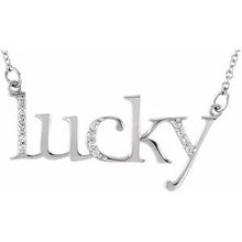 Load image into Gallery viewer, .06 CTW Diamond "Lucky" 16 1/2" Necklace