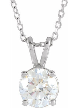 14K Yellow Gold  1/4 CT Lab-Grown Diamond Solitaire 16-18