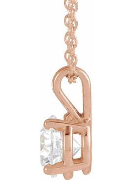 14K Yellow Gold  1/4 CT Lab-Grown Diamond Solitaire 16-18