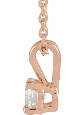 14K Yellow Gold  1/4 CT Lab-Grown Diamond Solitaire 16-18