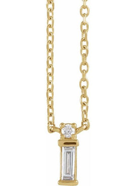 Platinum .05 CTW Natural Diamond Bar 18