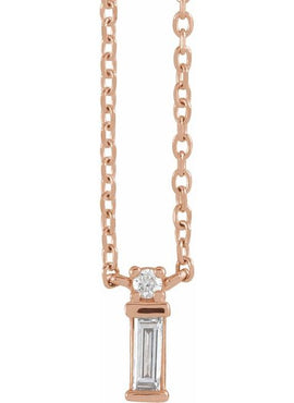 Platinum .05 CTW Natural Diamond Bar 18