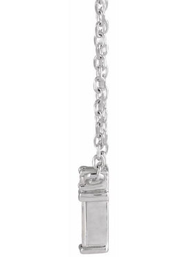 Platinum .05 CTW Natural Diamond Bar 18