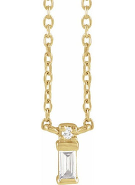 Platinum .05 CTW Natural Diamond Bar 18