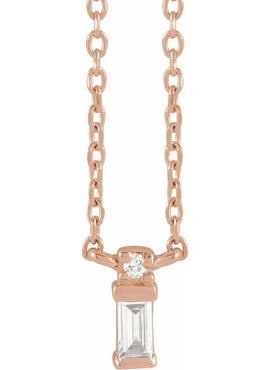 Platinum .05 CTW Natural Diamond Bar 18