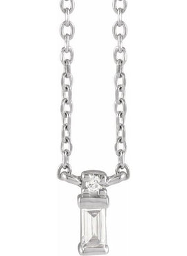 Platinum .05 CTW Natural Diamond Bar 18