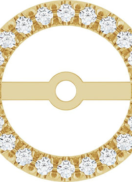 Platinum 4.6 mm ID 1/8 CTW Natural Diamond French-Set Earring Jackets