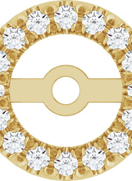 Platinum 4.6 mm ID 1/8 CTW Natural Diamond French-Set Earring Jackets