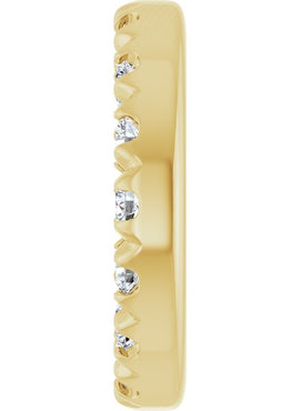 Platinum 4.6 mm ID 1/8 CTW Natural Diamond French-Set Earring Jackets