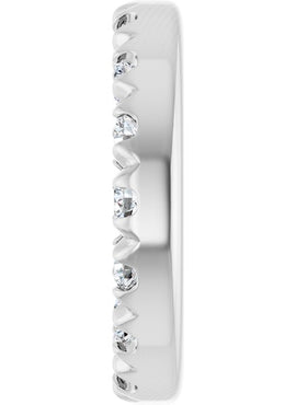 Platinum 4.6 mm ID 1/8 CTW Natural Diamond French-Set Earring Jackets