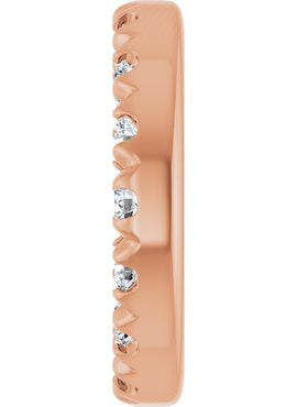 Platinum 4.6 mm ID 1/8 CTW Natural Diamond French-Set Earring Jackets