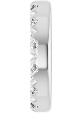 Platinum 4.6 mm ID 1/8 CTW Natural Diamond French-Set Earring Jackets