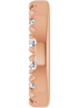 Platinum 4.6 mm ID 1/8 CTW Natural Diamond French-Set Earring Jackets