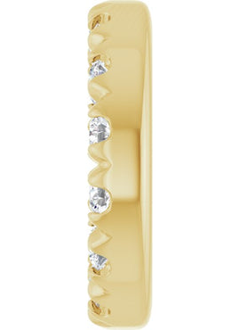 Platinum 4.6 mm ID 1/8 CTW Natural Diamond French-Set Earring Jackets