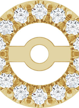 Platinum 4.6 mm ID 1/8 CTW Natural Diamond French-Set Earring Jackets