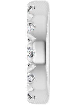 Platinum 4.6 mm ID 1/8 CTW Natural Diamond French-Set Earring Jackets